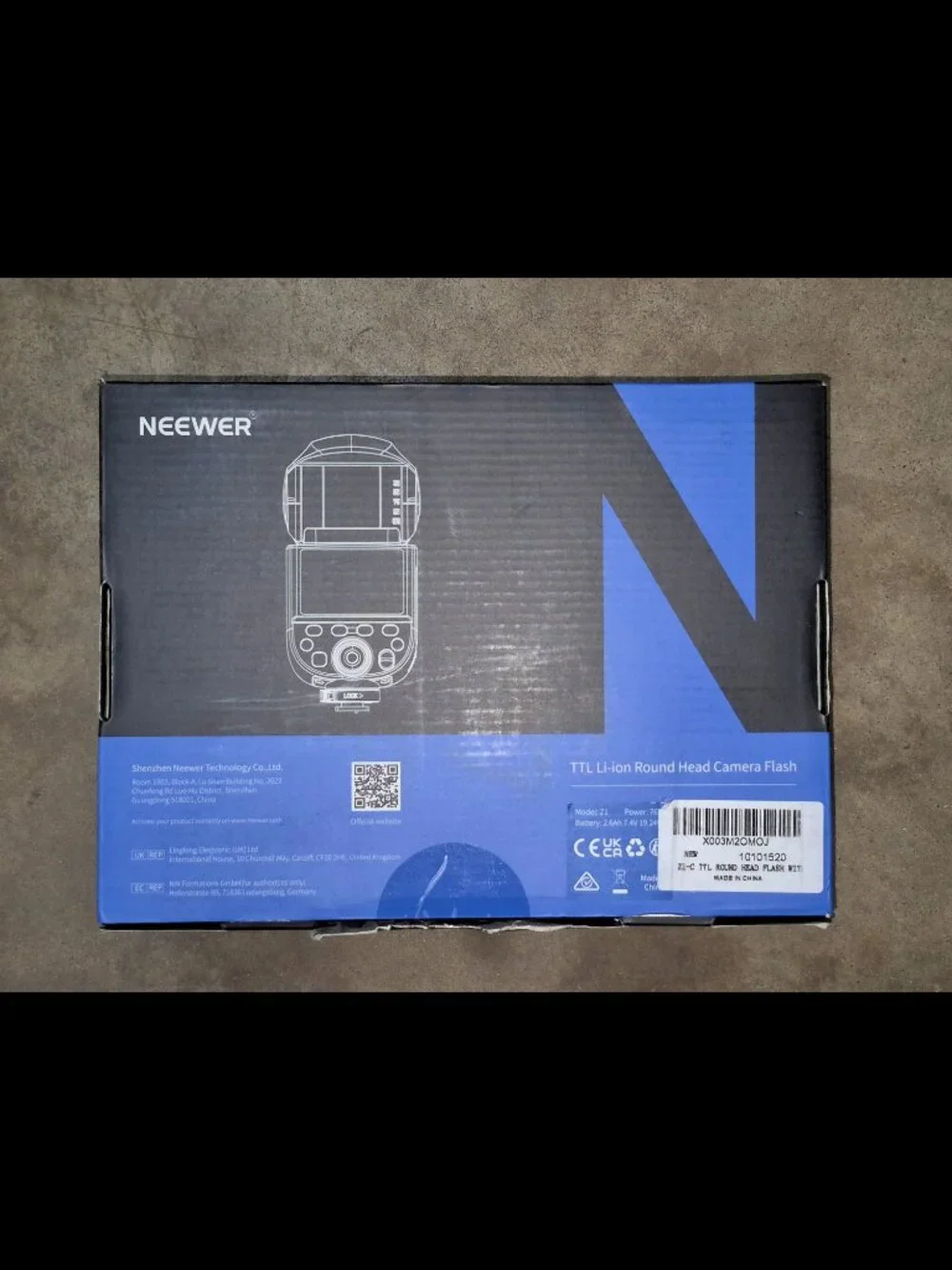 Neewer Z1-C TTL Li-ion Round Head Flash Speedlight CANON with 2 Batteries VGUC